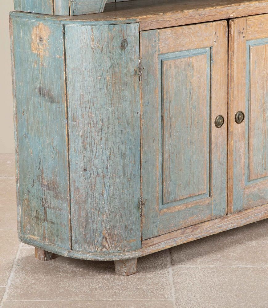 19th Century Two Part Cabinet in Original Paint, from Umea Vasterbotten, Sweden CU6041465