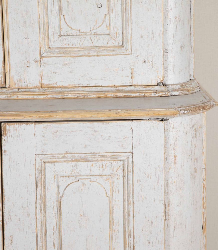 18th Century Swedish Period Two Part Rococo Cabinet CU6041862