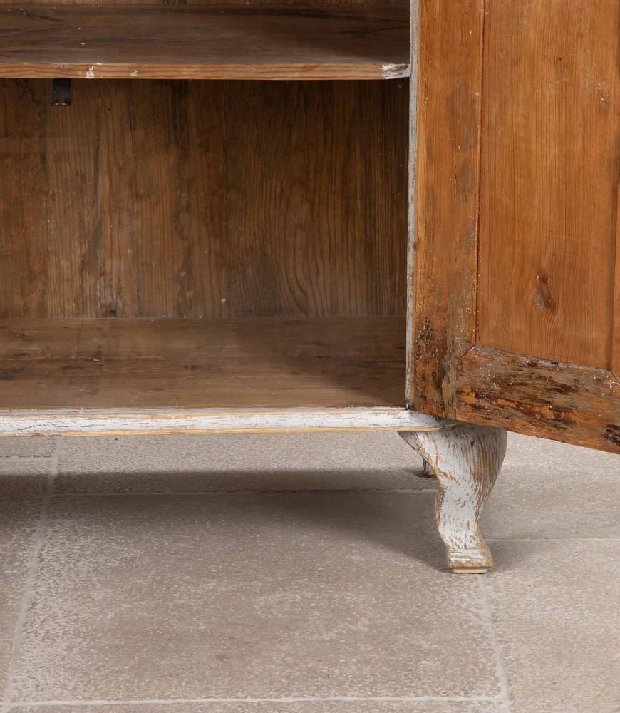 18th Century Swedish Period Two Part Rococo Cabinet CU6041862