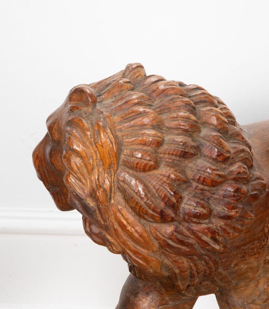 Pair of 19th Century Carved Medici Lions DA0311831