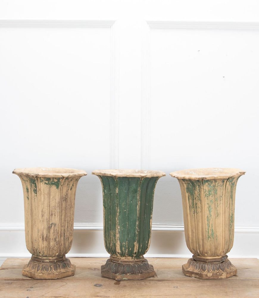 Set of Three 19th Century English J.M Blashfield Terracotta Urns DA0737730