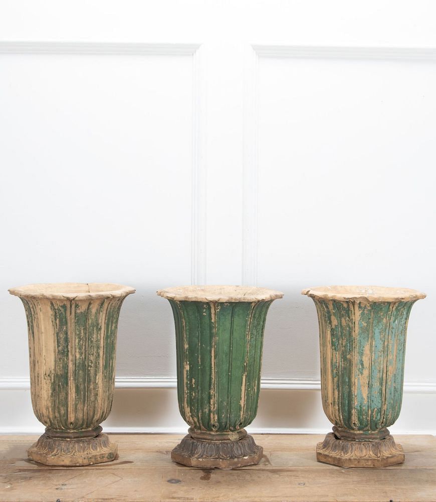Set of Three 19th Century English J.M Blashfield Terracotta Urns DA0737730