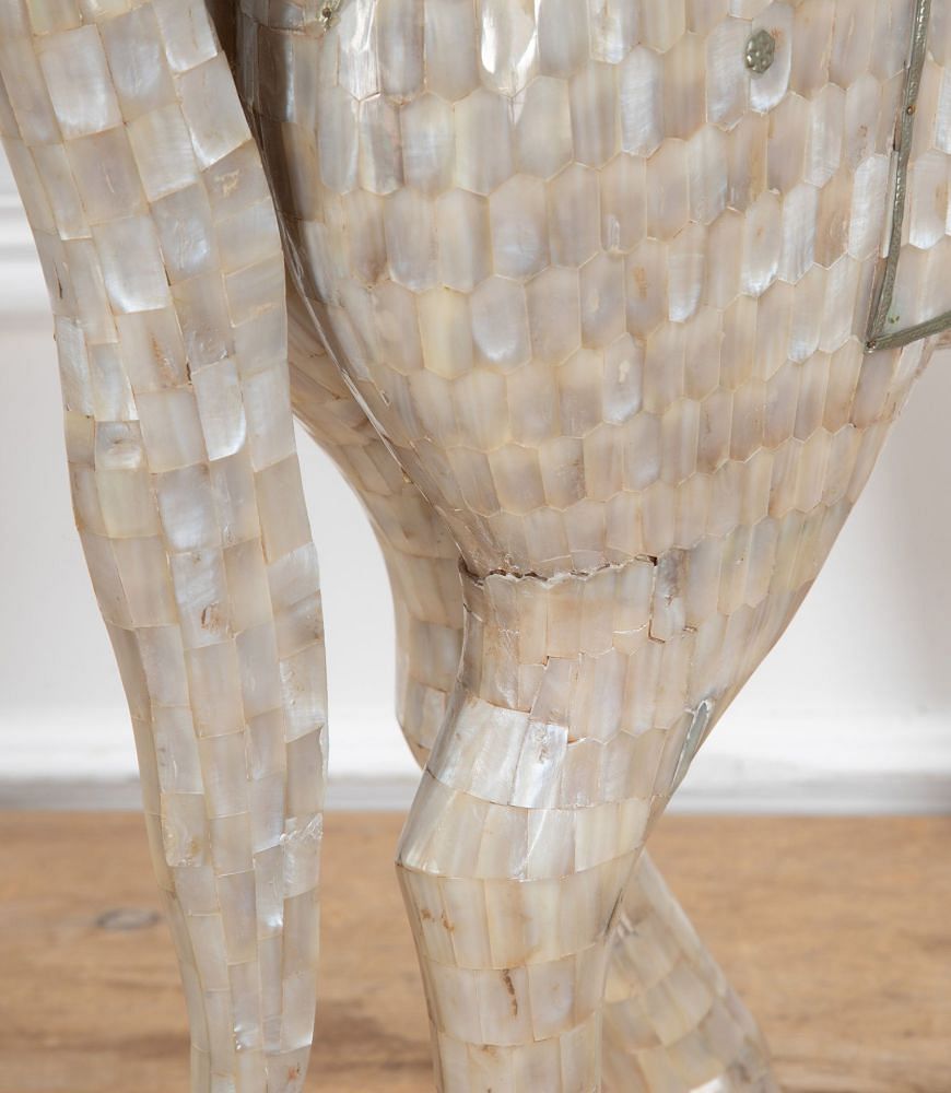 20th Century Mother of Pearl Gilt Metal Horse DA0738843