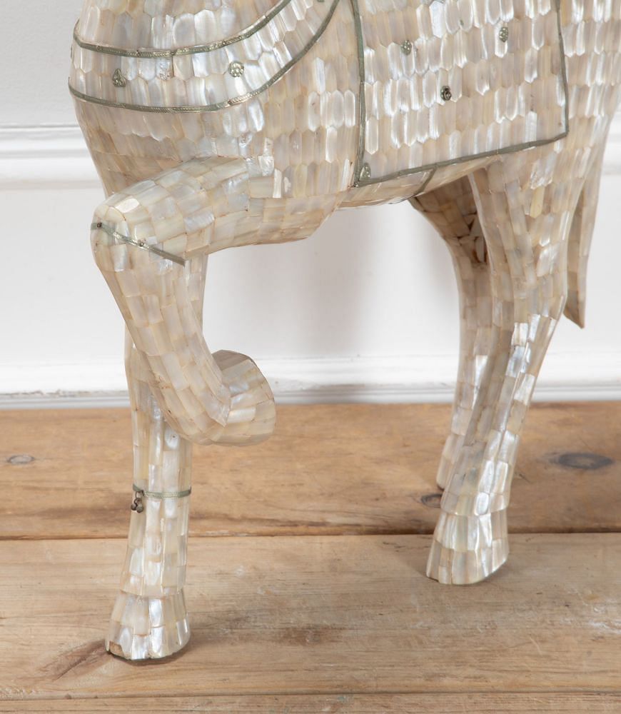 20th Century Mother of Pearl Gilt Metal Horse DA0738843