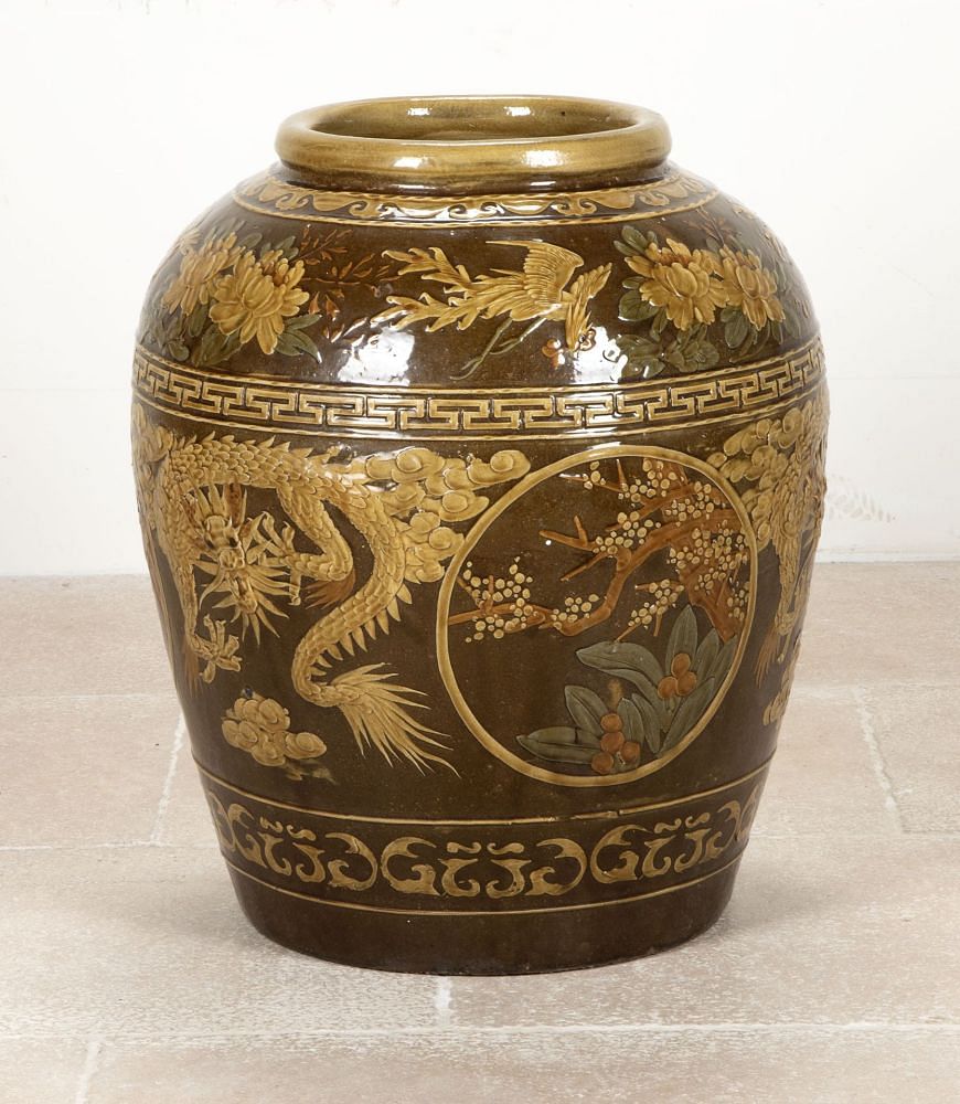 Monumental 19th Century Martaban Chinese Jardiniere DA0741156
