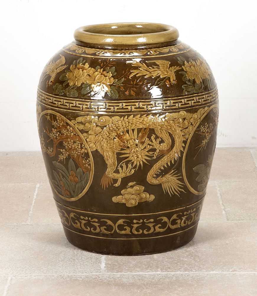 Monumental 19th Century Martaban Chinese Jardiniere DA0741156