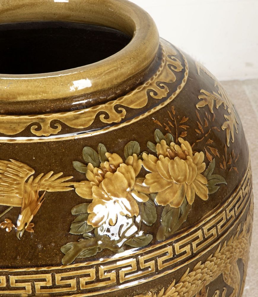 Monumental 19th Century Martaban Chinese Jardiniere DA0741156