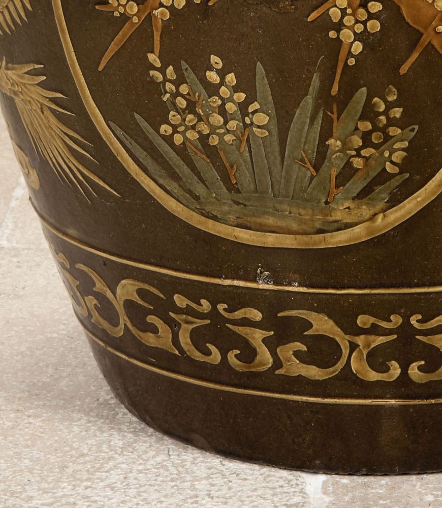 Monumental 19th Century Martaban Chinese Jardiniere DA0741156