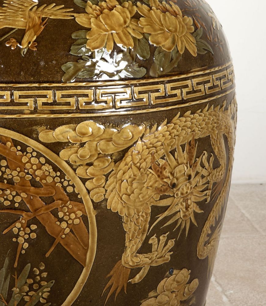 Monumental 19th Century Martaban Chinese Jardiniere DA0741156
