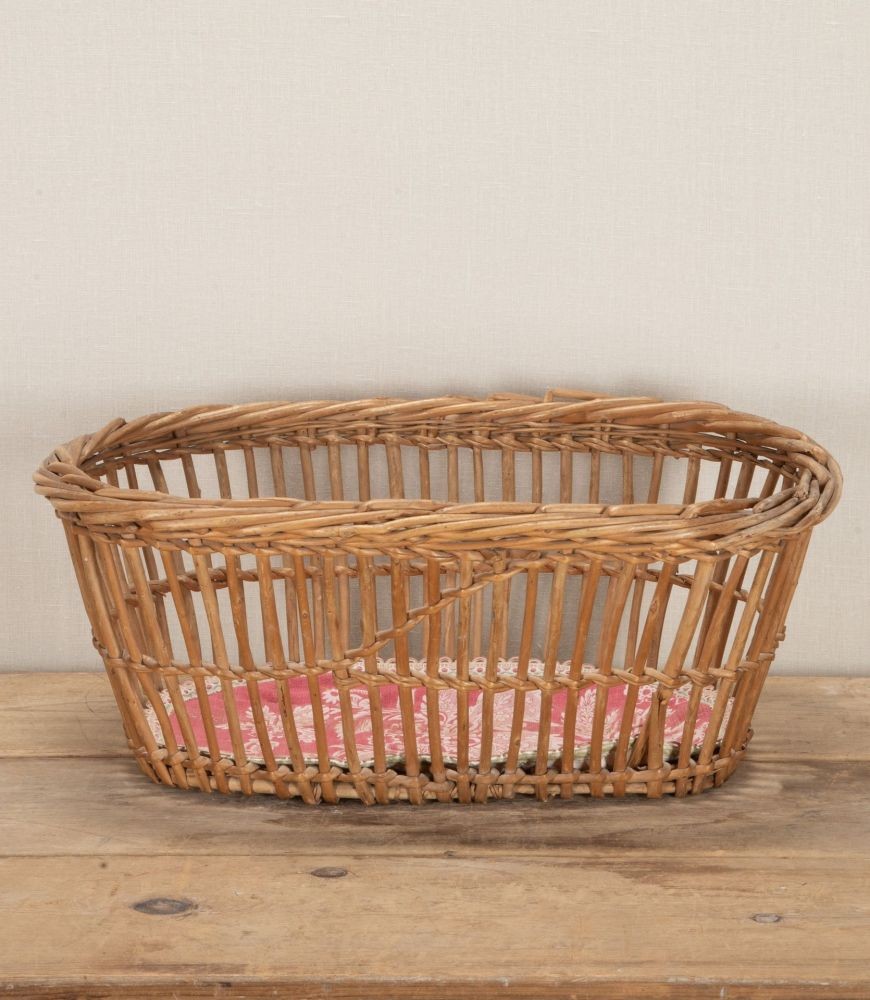 Large 19th Century French Open Cane Basket DA1342948