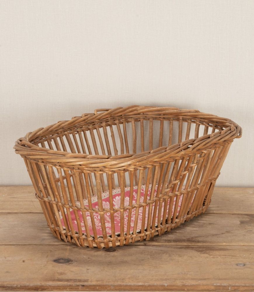 Large 19th Century French Open Cane Basket DA1342948