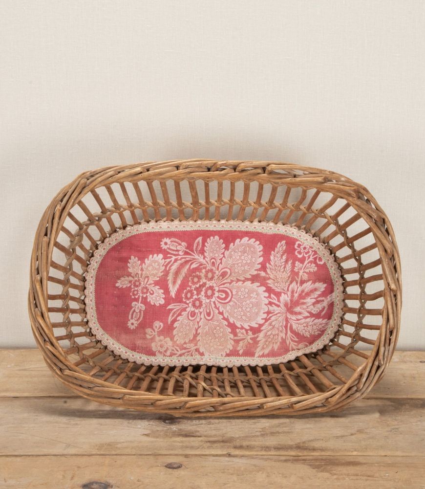Large 19th Century French Open Cane Basket DA1342948