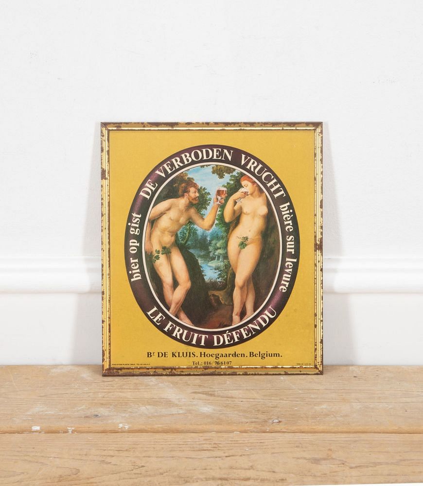Original Advertising Forbidden Fruit Beer Sign DA1536796