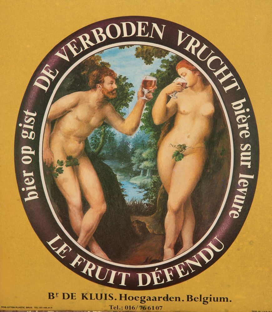 Original Advertising Forbidden Fruit Beer Sign DA1536796