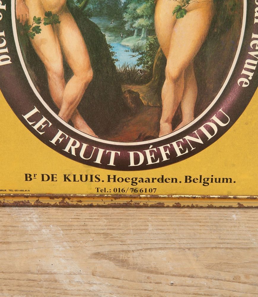 Original Advertising Forbidden Fruit Beer Sign DA1536796