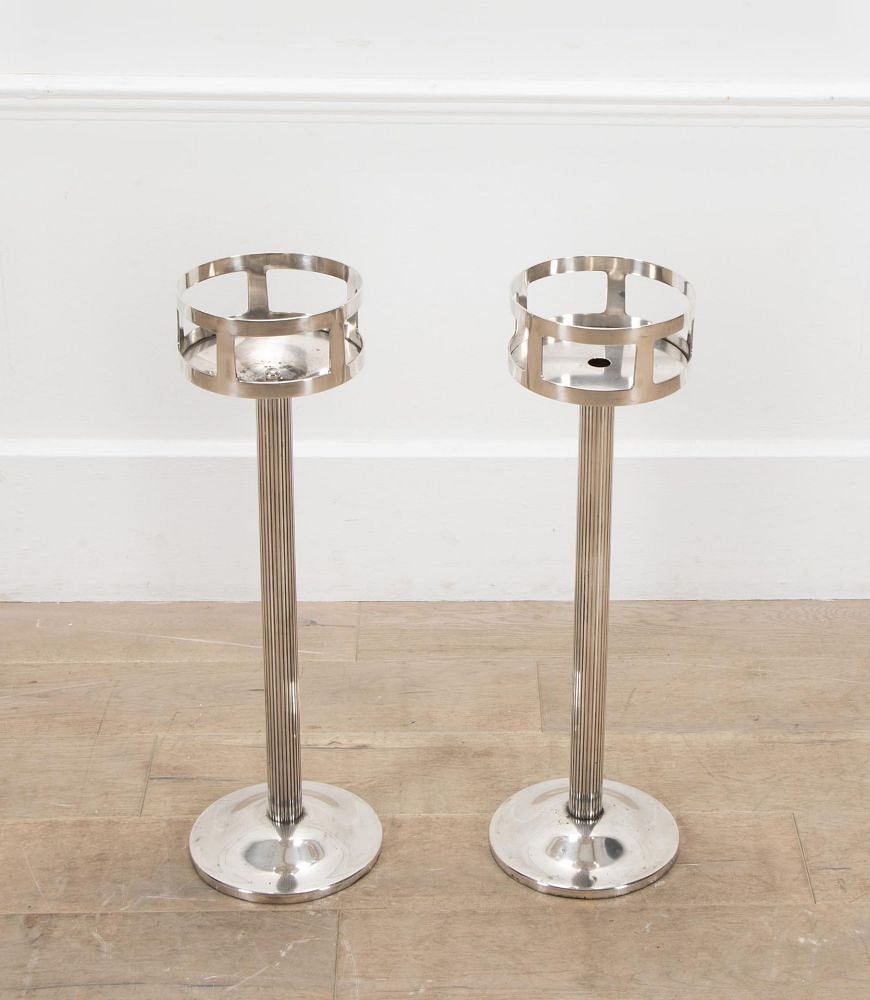 Pair of 20th Century Christofle Silver Plate Champagne Bucket Stands DA1539411