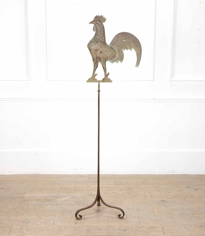 20th Century French Copper Cockerel Weathervane Sculpture DA1540039