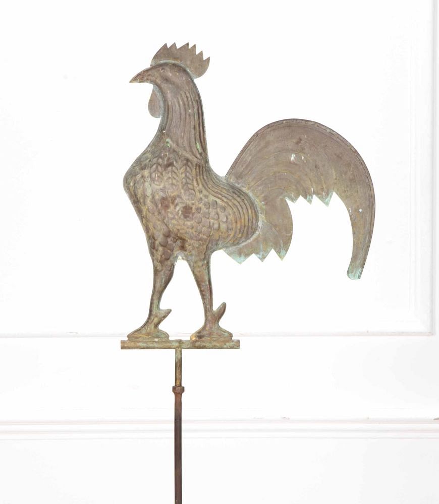 20th Century French Copper Cockerel Weathervane Sculpture DA1540039