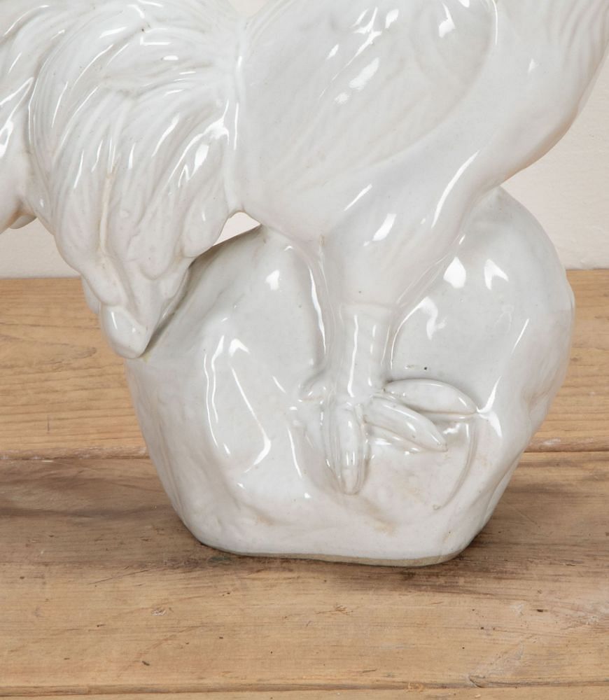 20th Century French White Ceramic Rooster DA1541989