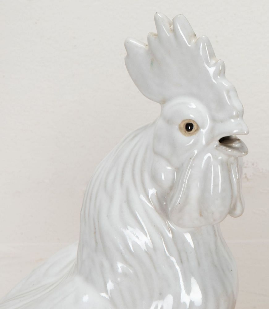 20th Century French White Ceramic Rooster DA1541989
