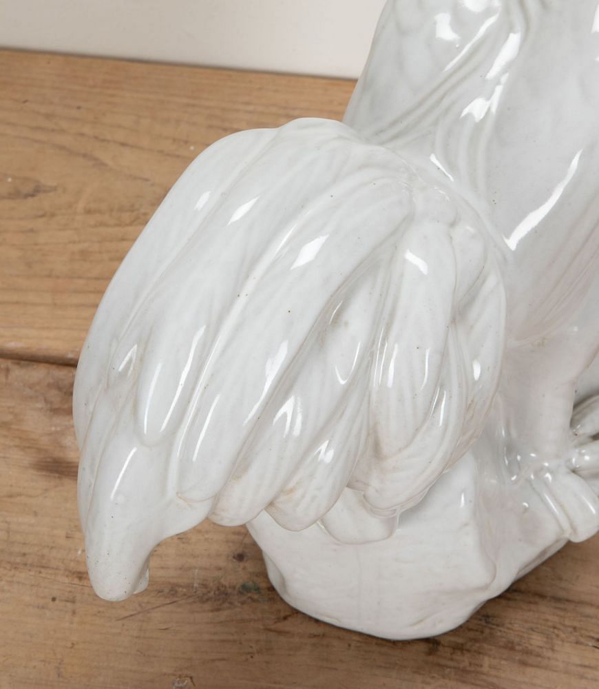 20th Century French White Ceramic Rooster DA1541989
