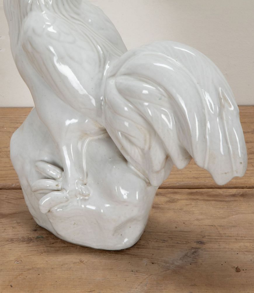 20th Century French White Ceramic Rooster DA1541989