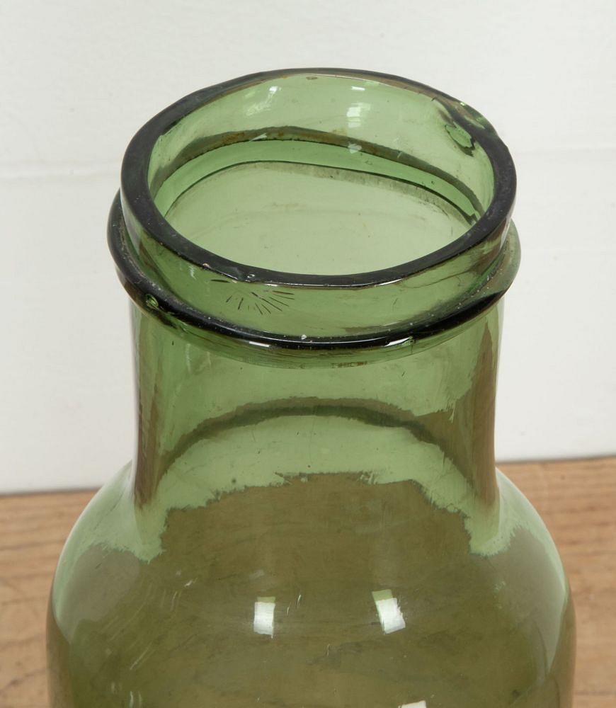 Pair of 19th Century French Green Glass Storage Jars DA1542006