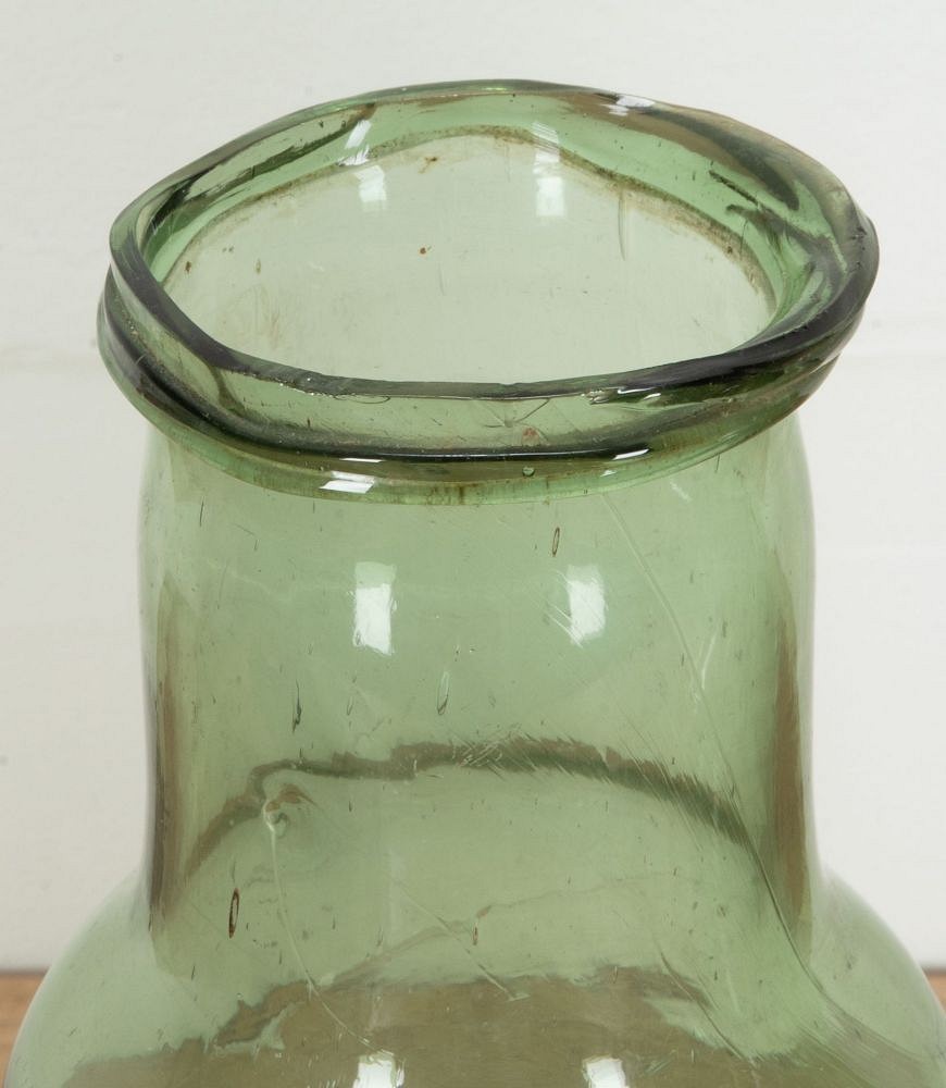 Pair of 19th Century French Green Glass Storage Jars DA1542006