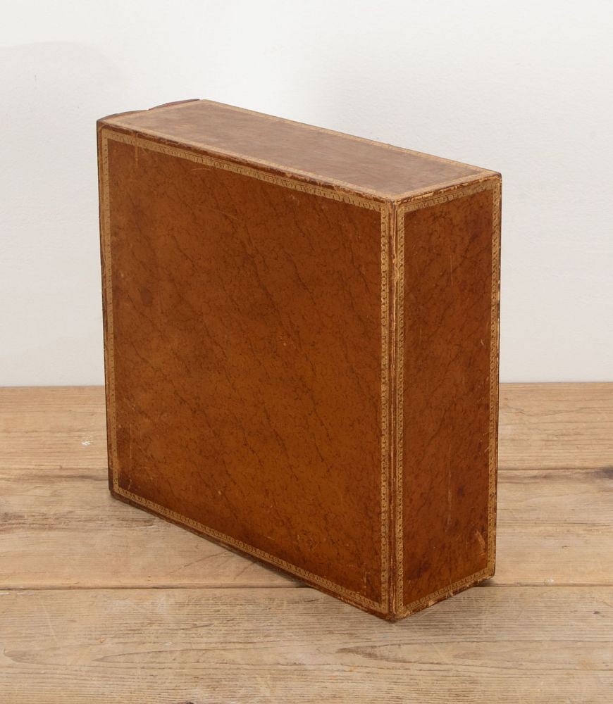20th Century French Leather Faux Book Box File DA1542036