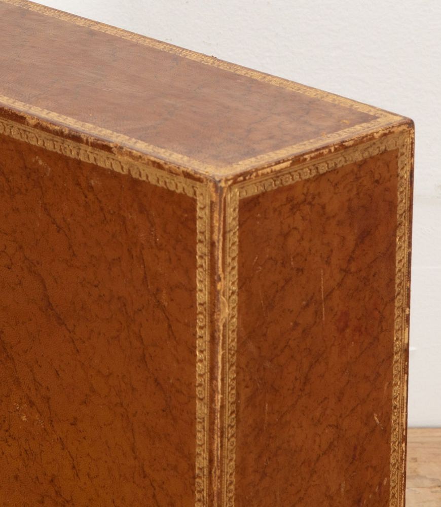 20th Century French Leather Faux Book Box File DA1542036