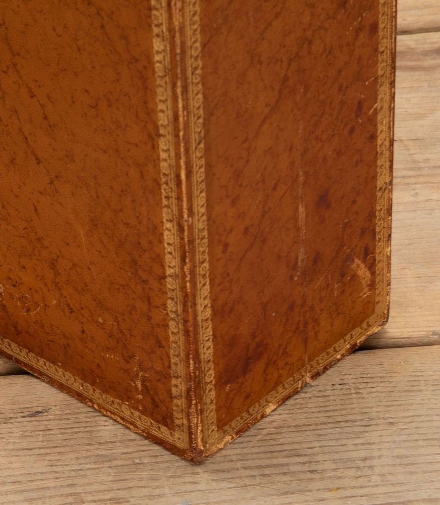 20th Century French Leather Faux Book Box File DA1542036
