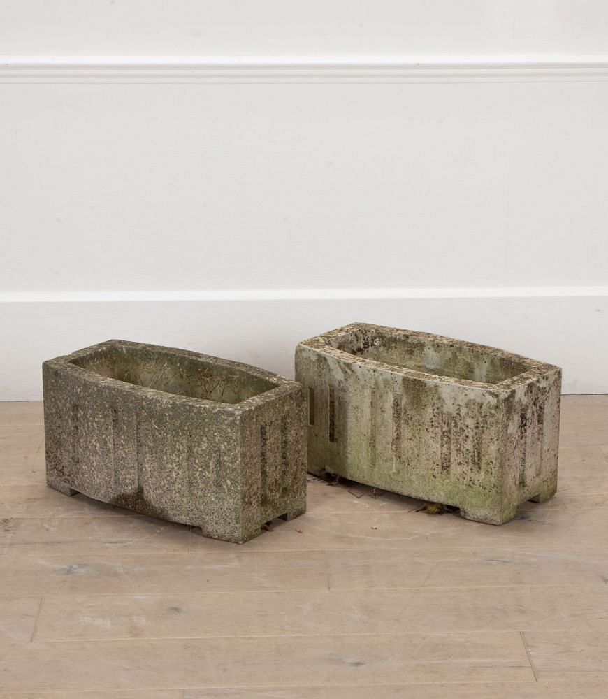 Pair of Art Deco Stone Planters DA1557112