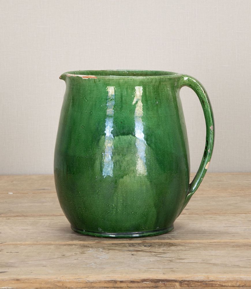 19th Century French Green Faience Wine Jug DA2042672