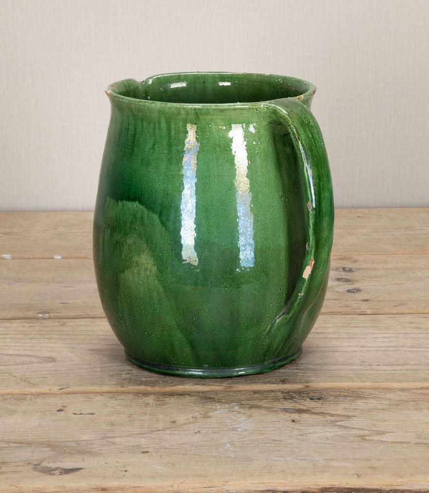 19th Century French Green Faience Wine Jug DA2042672