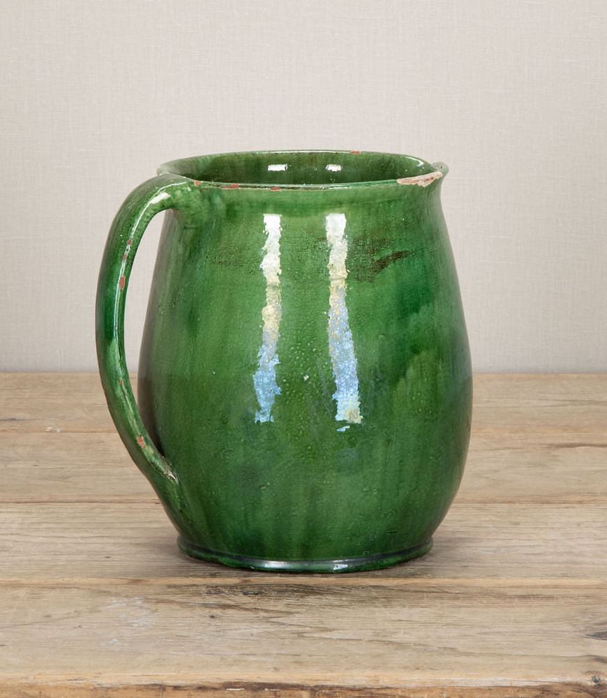 19th Century French Green Faience Wine Jug DA2042672