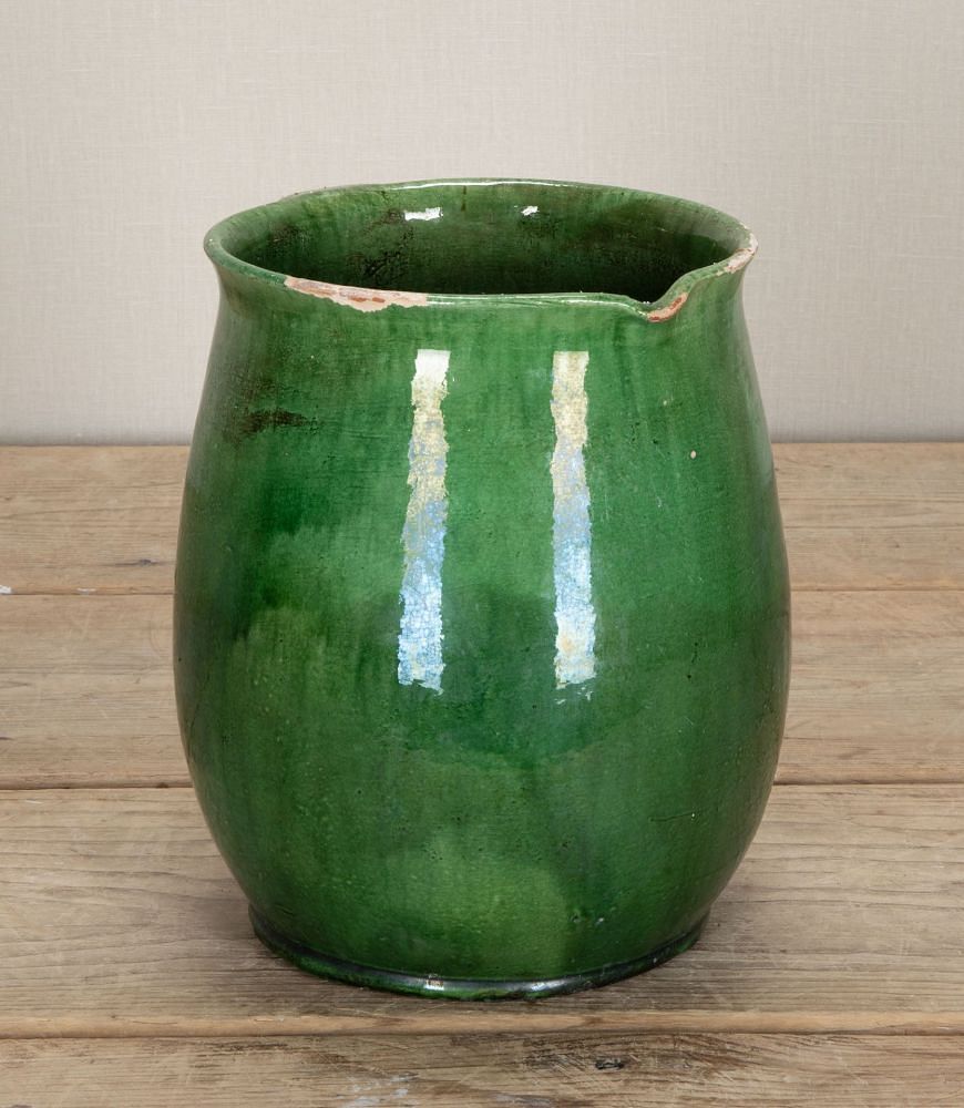 19th Century French Green Faience Wine Jug DA2042672