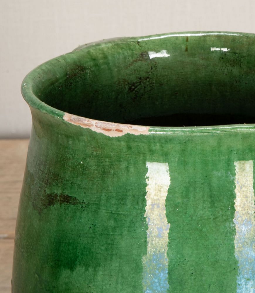 19th Century French Green Faience Wine Jug DA2042672