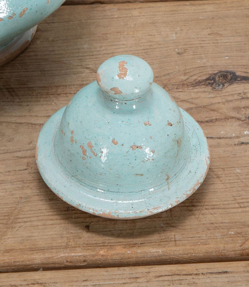 20th Century Italian Pale Blue Glazed Earthenware Jar DA2338269