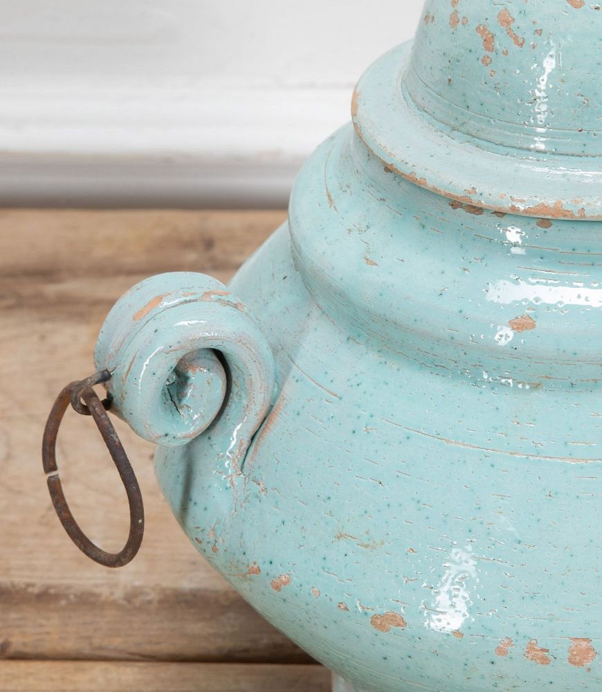 20th Century Italian Pale Blue Glazed Earthenware Jar DA2338269