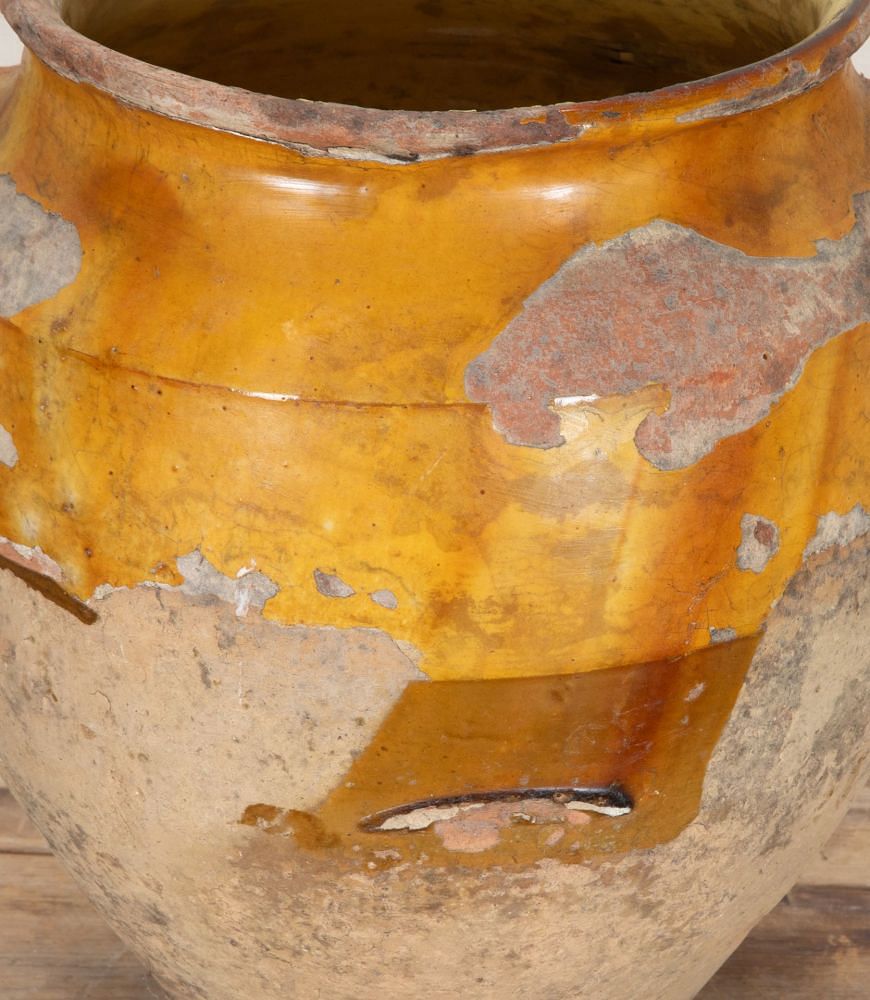 19th Century French Yellow Glazed Confit Pot DA2342730