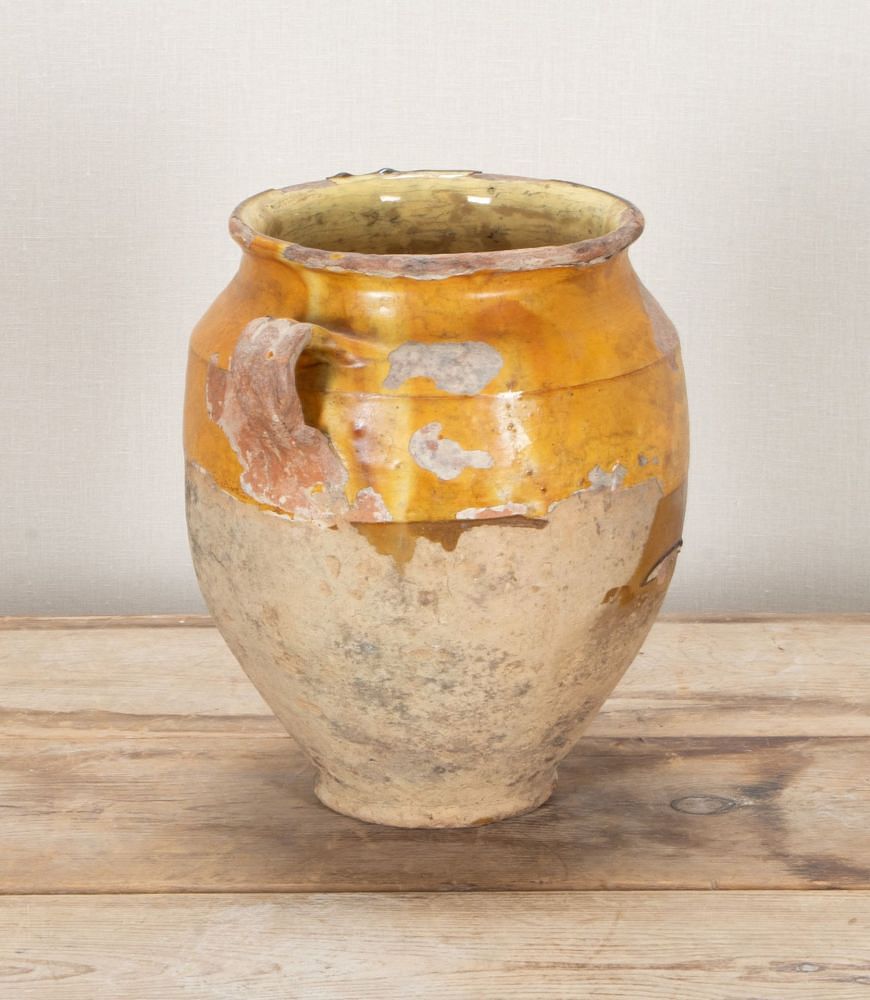 19th Century French Yellow Glazed Confit Pot DA2342730