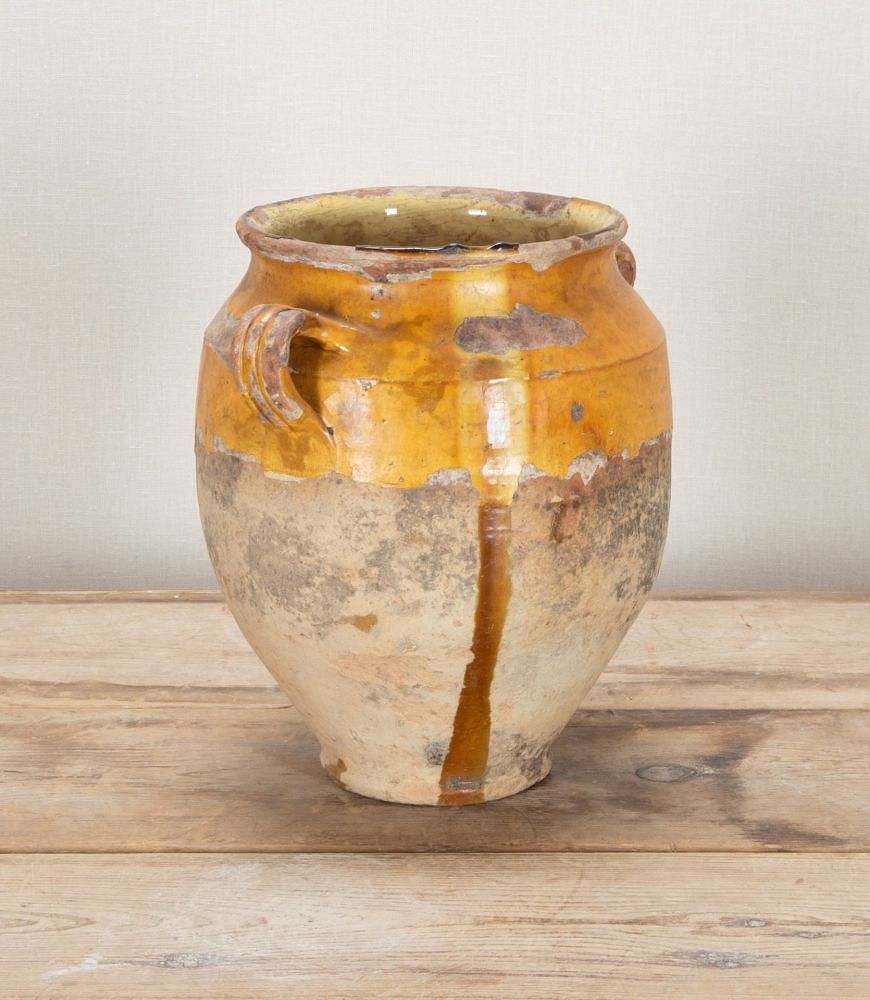19th Century French Yellow Glazed Confit Pot DA2342730