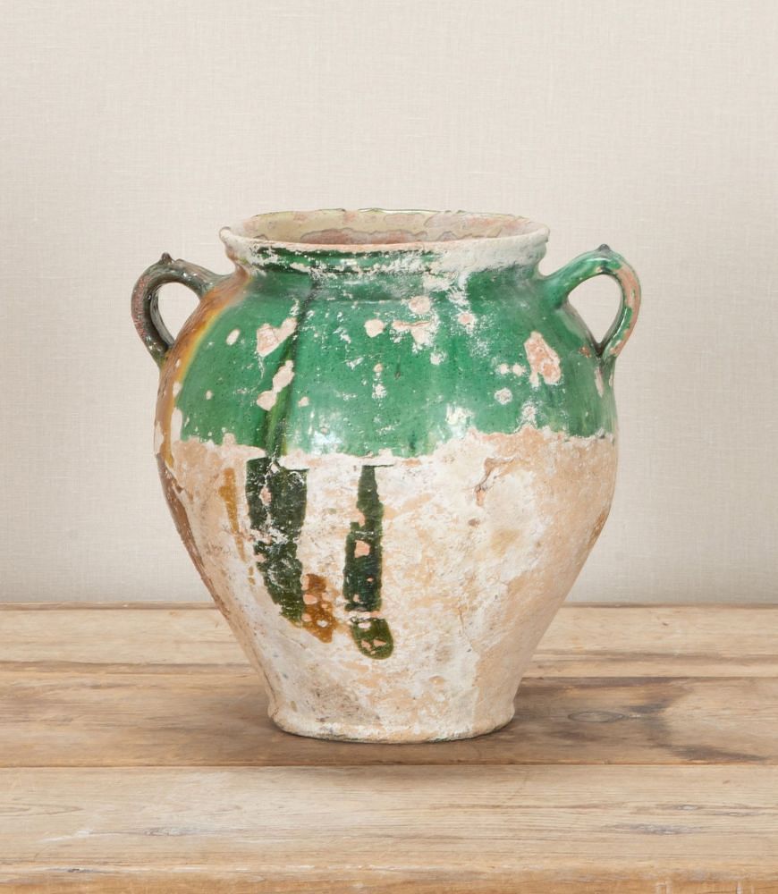 19th Century French Green Glazed Confit Pot DA2342806