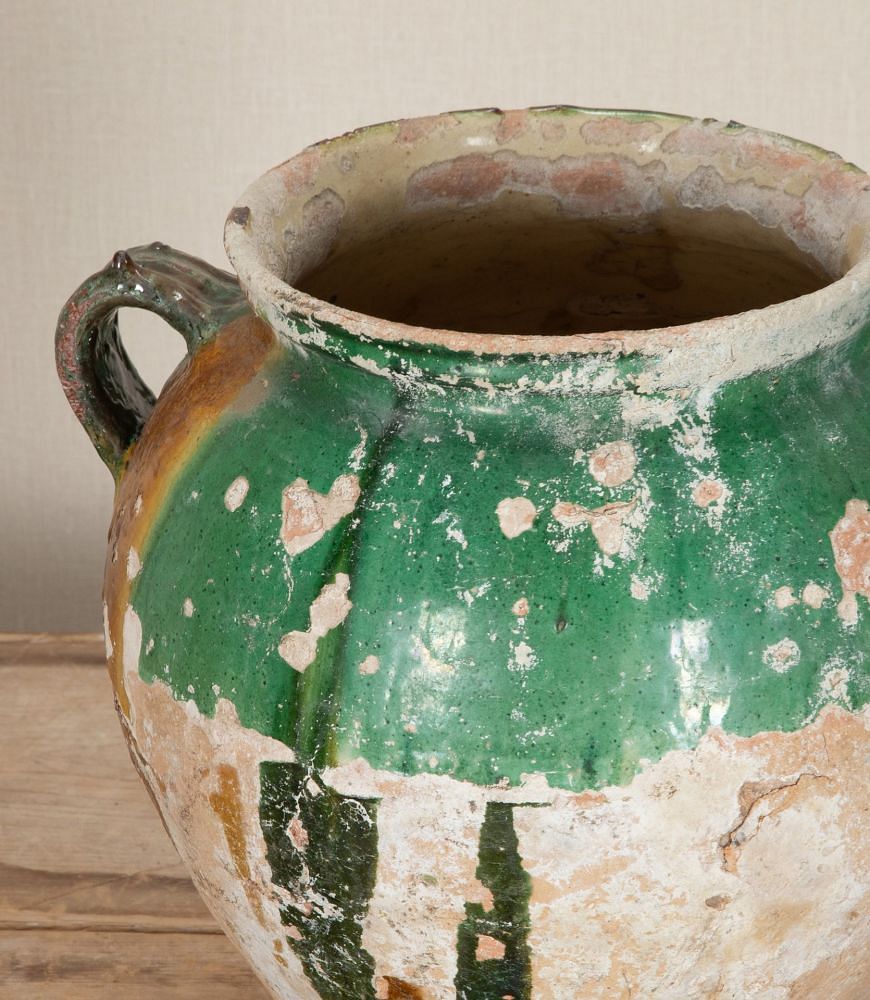 19th Century French Green Glazed Confit Pot DA2342806