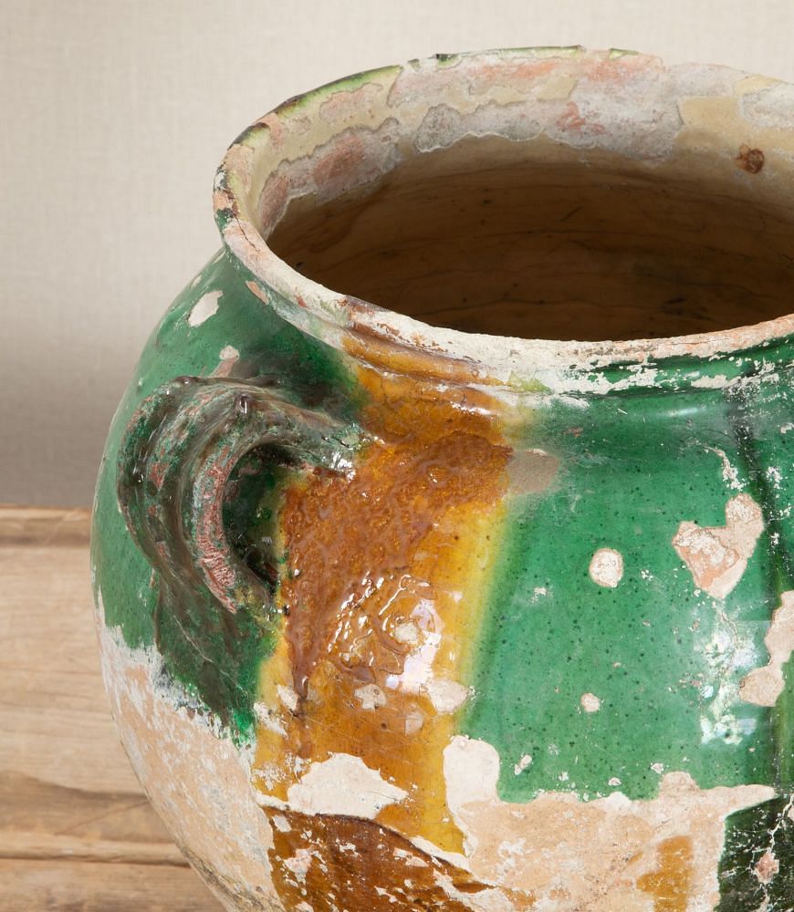 19th Century French Green Glazed Confit Pot DA2342806