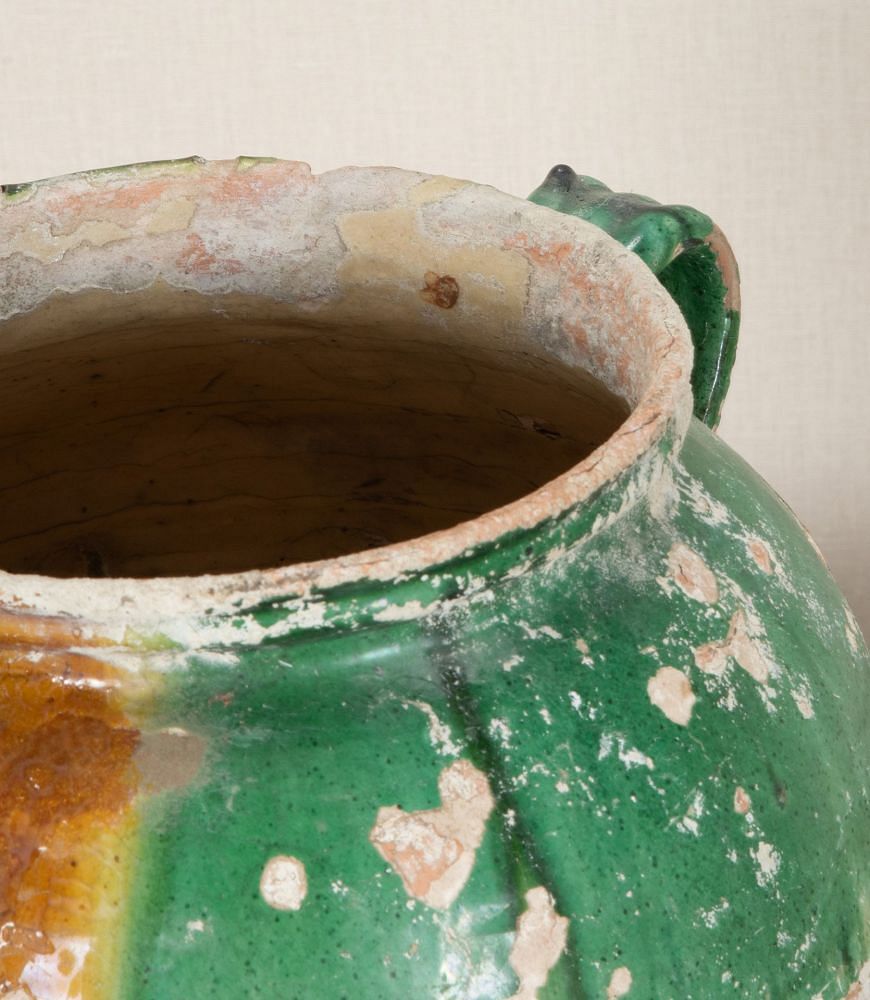 19th Century French Green Glazed Confit Pot DA2342806