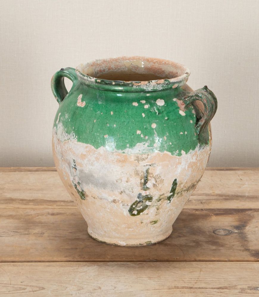 19th Century French Green Glazed Confit Pot DA2342806