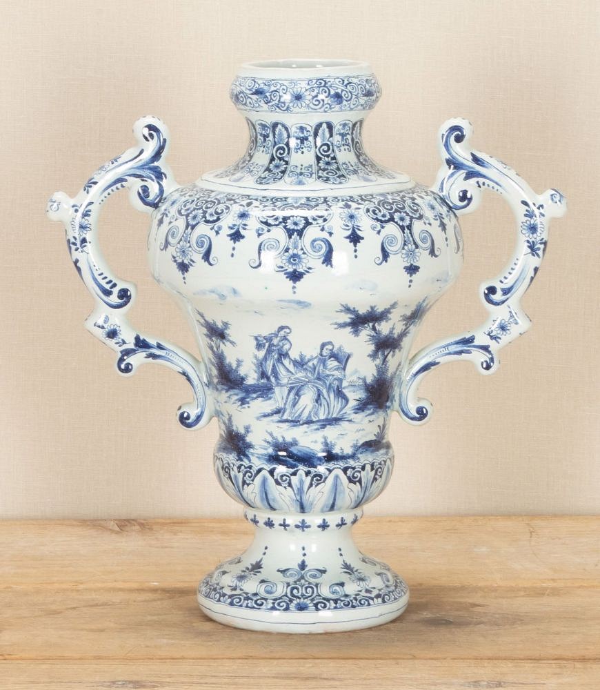 Early 20th Century Delft Urn with Handles DA2543442