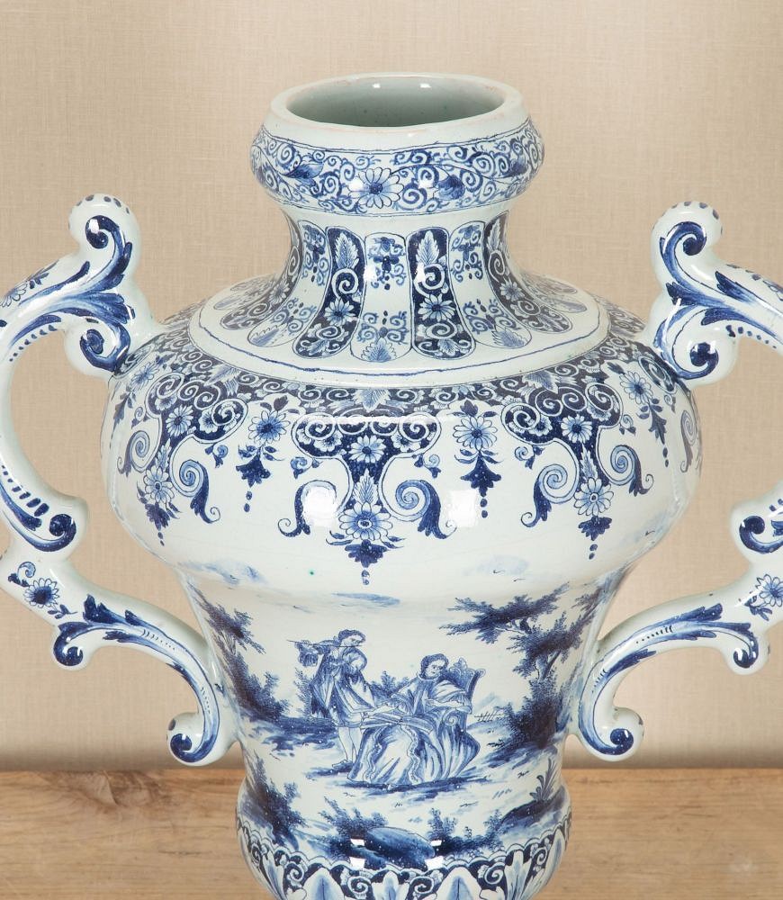 Early 20th Century Delft Urn with Handles DA2543442