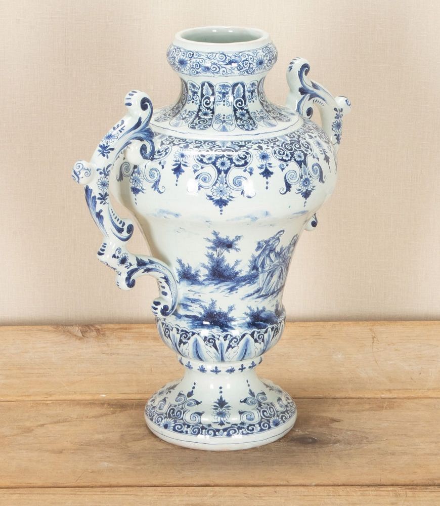 Early 20th Century Delft Urn with Handles DA2543442